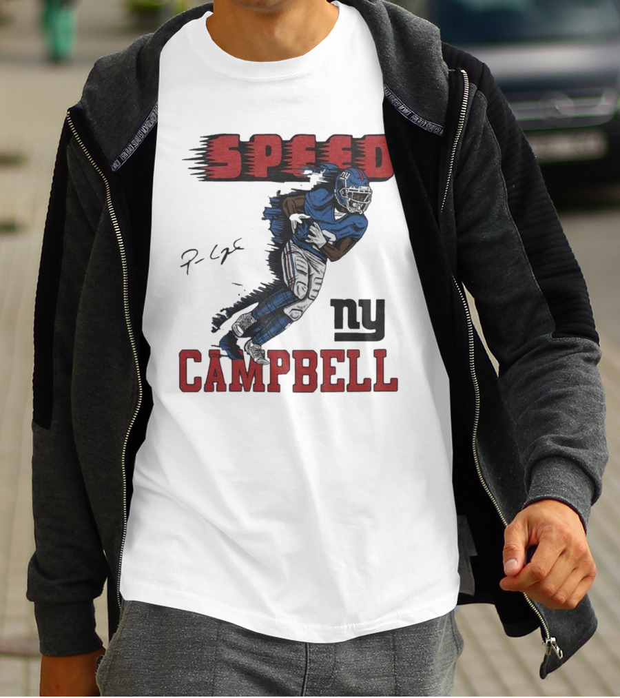 Giants Speed Campbell Signature NY Football T-Shirt
