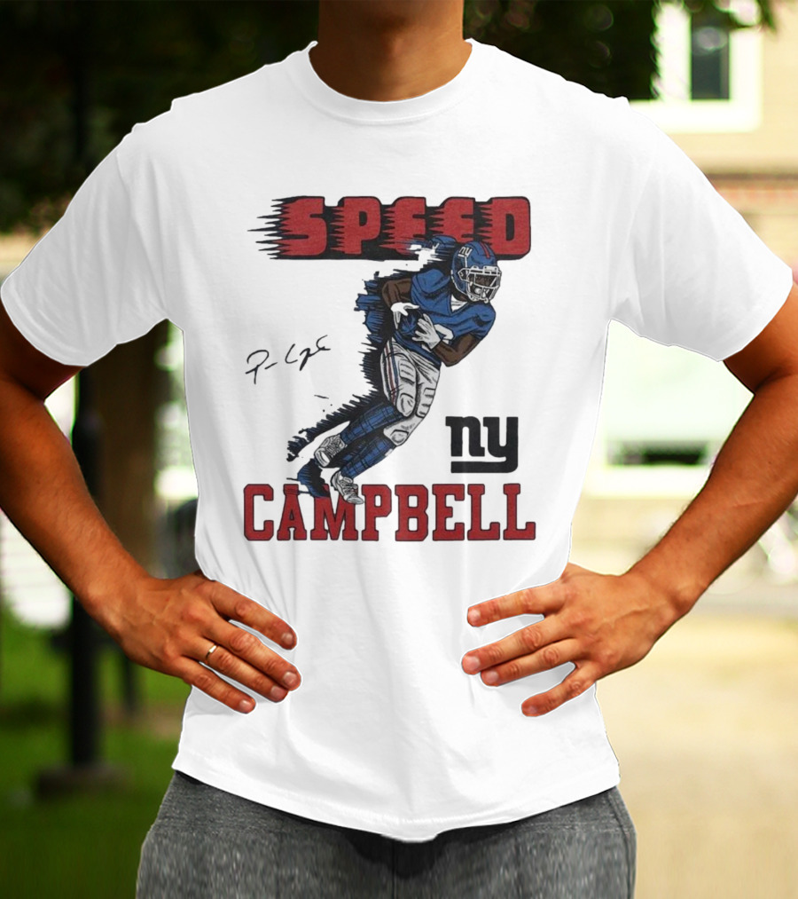 Giants Speed Campbell Signature NY Football T-Shirt