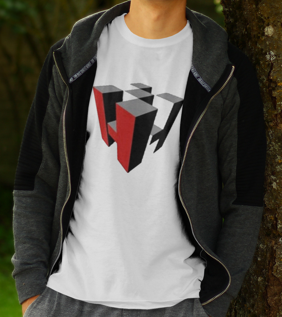 Hoonigan Big Block Red Black 3D Checkerboard T-Shirt