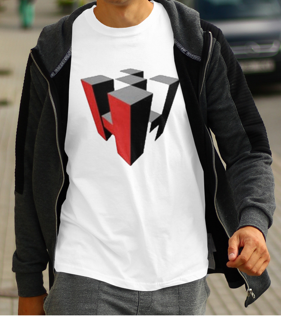 Hoonigan Big Block Red Black 3D Checkerboard T-Shirt