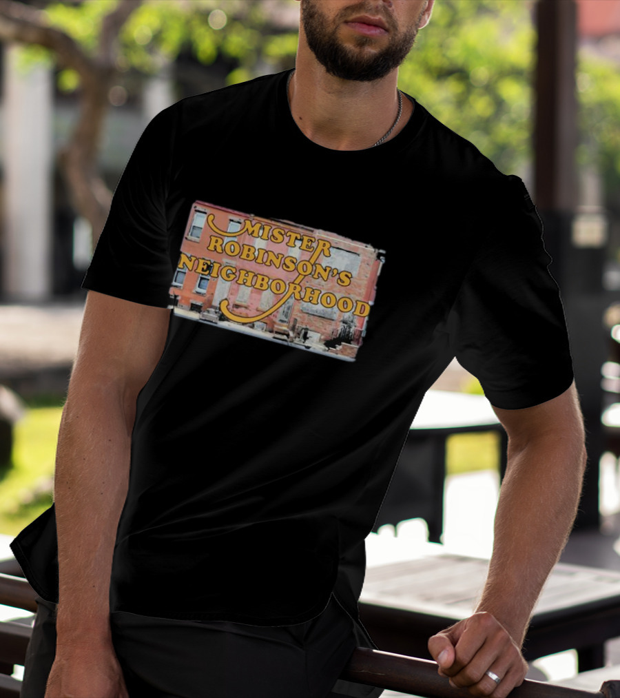 Mister Robinson's Neighborhood Urban Background Image T-Shirt