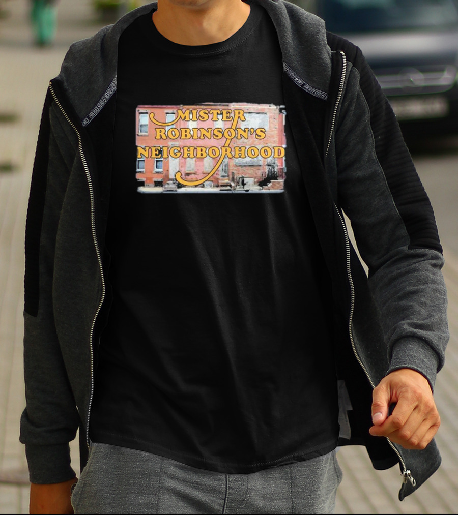 Mister Robinson's Neighborhood Urban Background Image T-Shirt