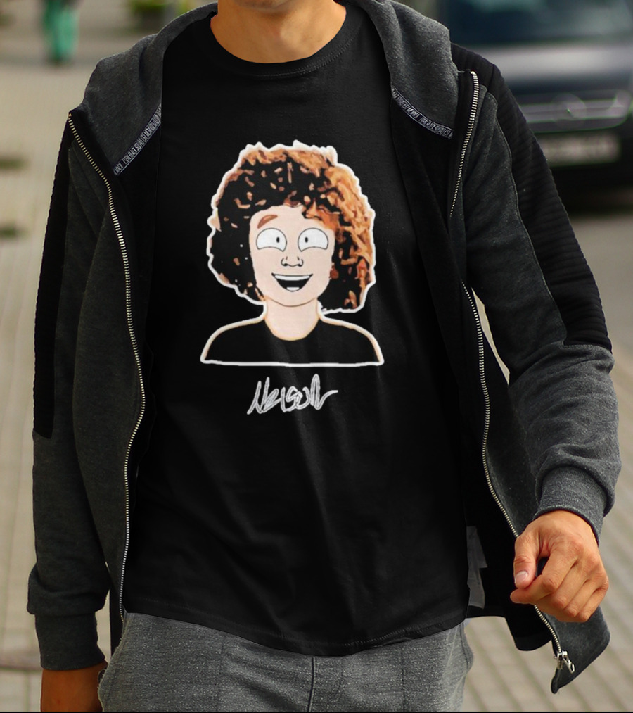 Nelson Neumann Cartoon Portrait Signature T-Shirt