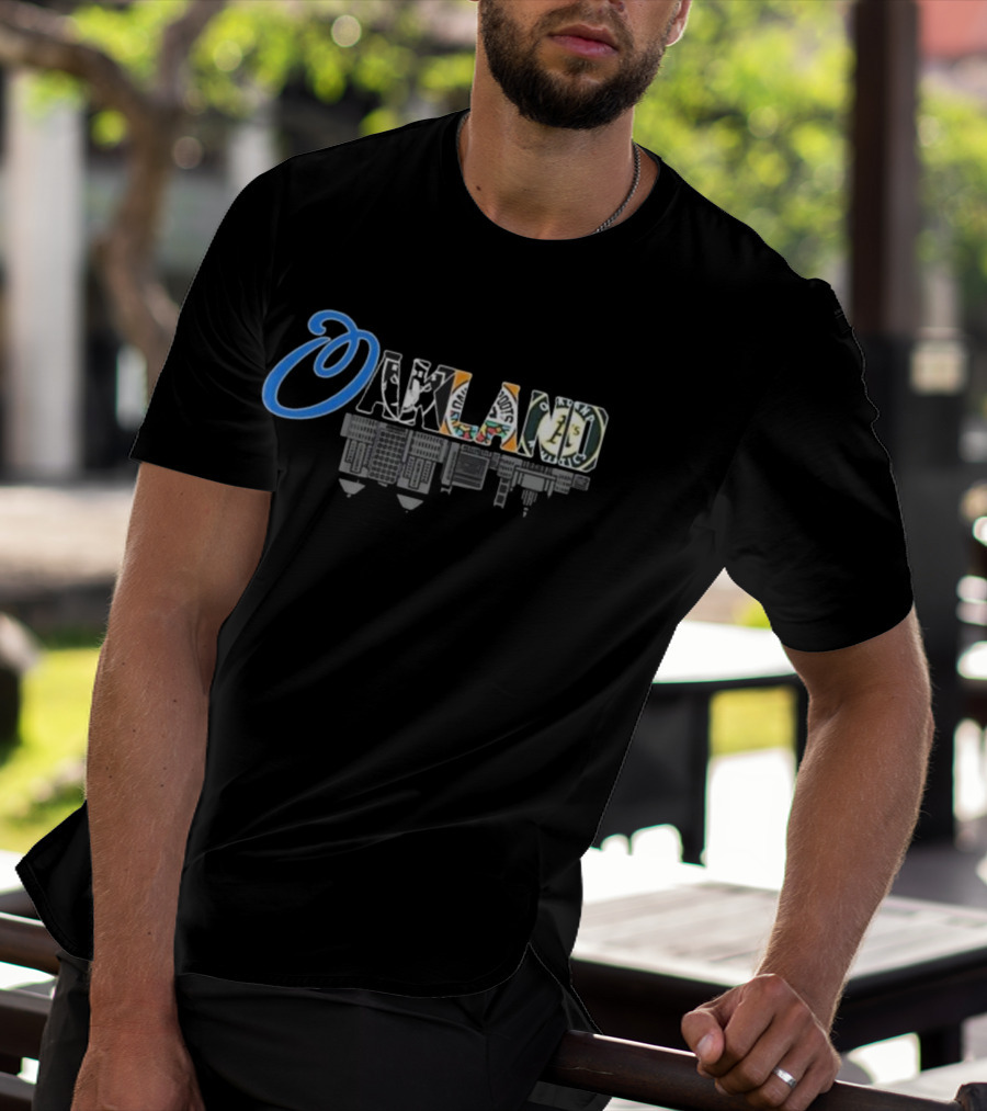 Oakland Skyline Athletics Warriors Raiders Influence T-Shirt