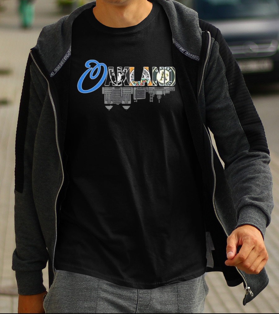 Oakland Skyline Athletics Warriors Raiders Influence T-Shirt