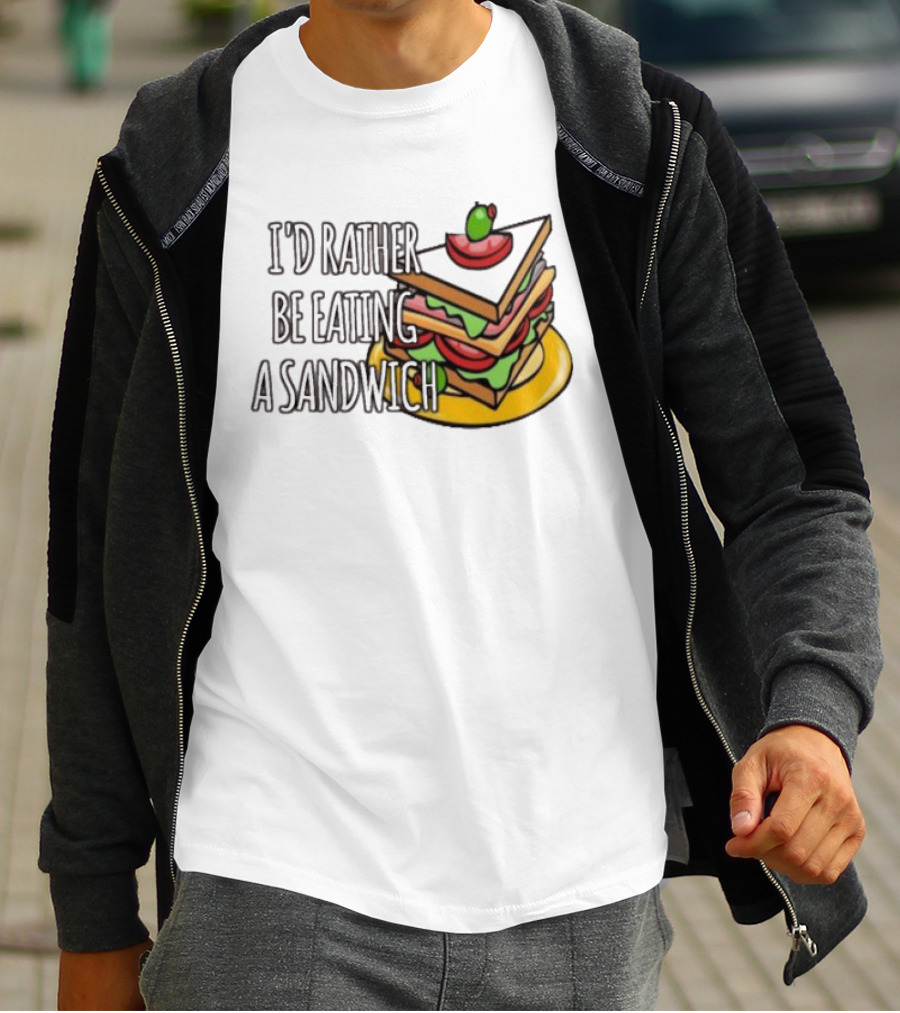 I'd Rather Be Eating A Sandwich Layered Snack Stack T-Shirt