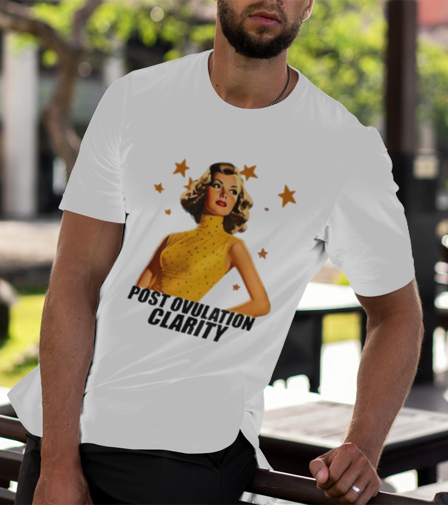 Retro Starburst Woman With Post Ovulation Clarity T-Shirt