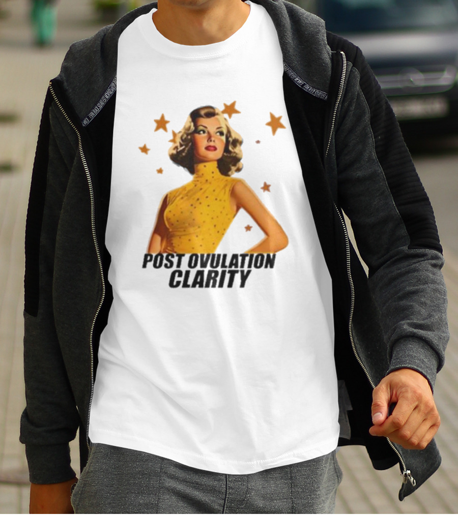 Retro Starburst Woman With Post Ovulation Clarity T-Shirt