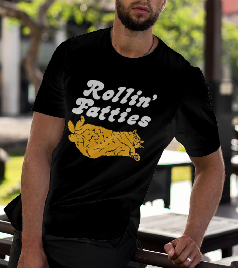 Rollin' Fatties Cat Comical Feline T-Shirt