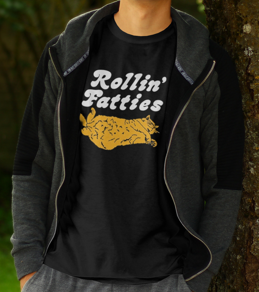 Rollin' Fatties Cat Comical Feline T-Shirt