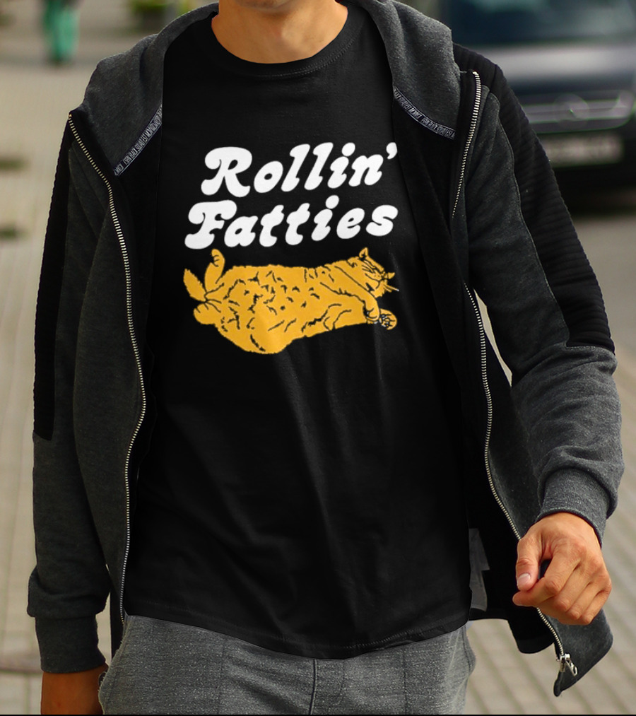 Rollin' Fatties Cat Comical Feline T-Shirt