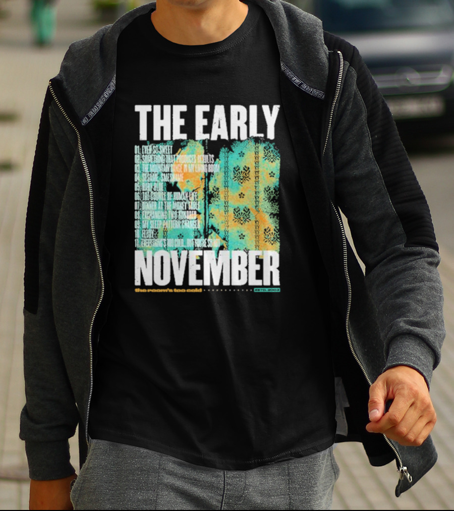 THE EARLY NOVEMBER The Room's Too Cold Tracklist 2003 T-Shirt
