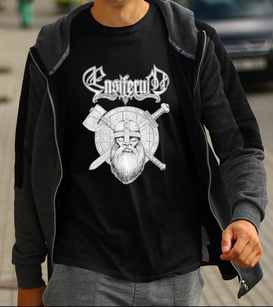 Ensiferum Viking Warrior Axe Sword Shield Nordic T-Shirt