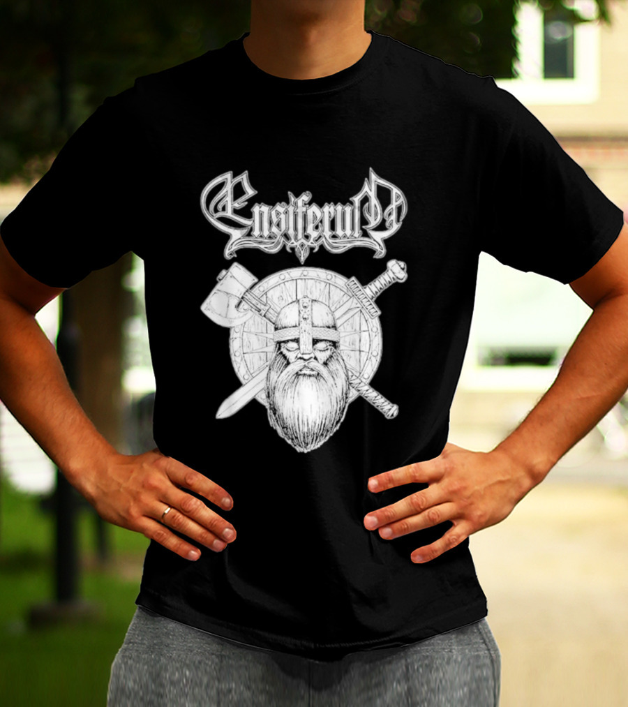 Ensiferum Viking Warrior Axe Sword Shield Nordic T-Shirt
