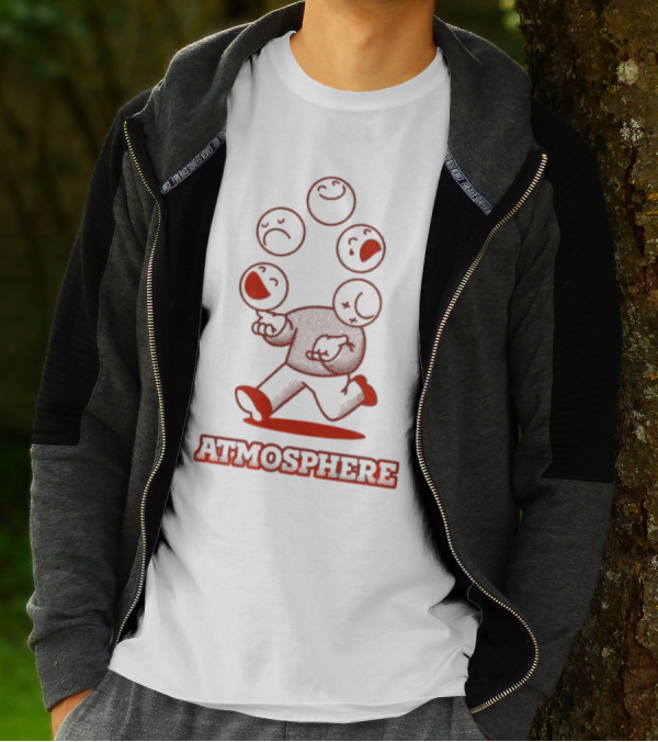 Atmosphere Juggle Retro Emoticon Character T-Shirt