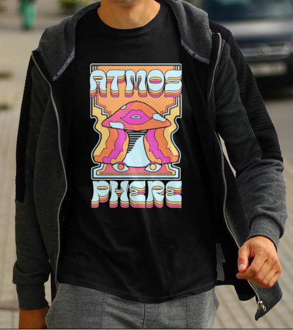 Atmosphere Mushroom Retro Perspective T-Shirt