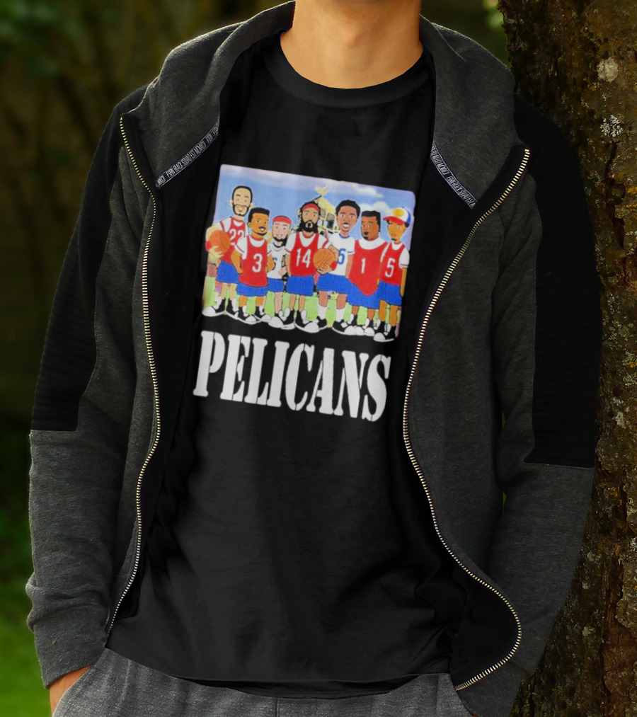 Joelvenile Recess Pelicans Basketball Team Cartoon Characters T-Shirt