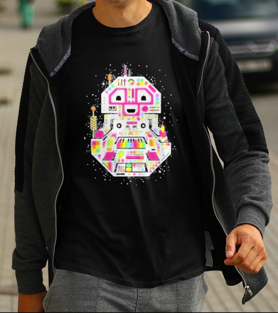 STS9 Reflect Refract Neon Robot T-Shirt