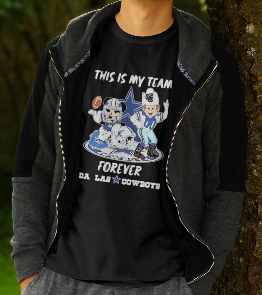 THIS IS MY TEAM FOREVER DALLAS COWBOYS FOOTBALL MASCOT STAR T-Shirt