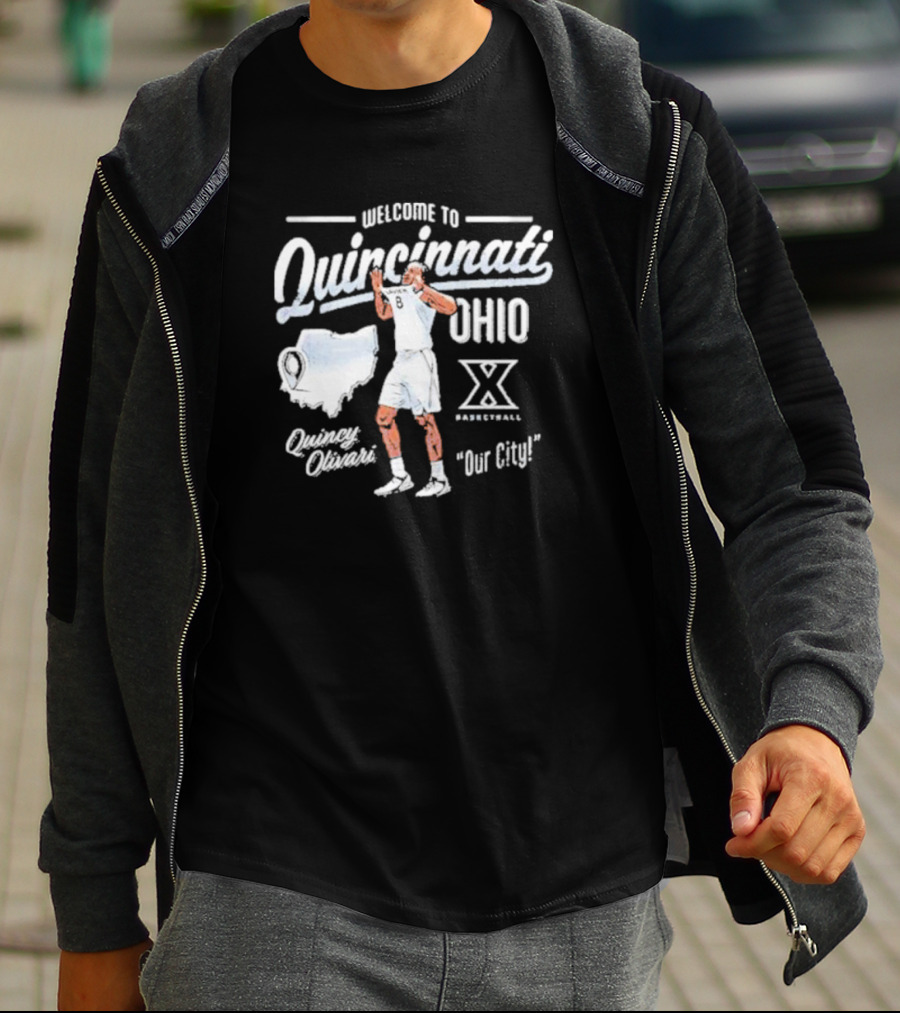 Quincy Olivari Xavier Basketball Cincinnati Ohio Our City T-Shirt