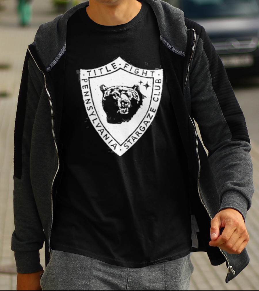 Title Fight Pennsylvania Stargaze Club Bear Shield Emblem T-Shirt