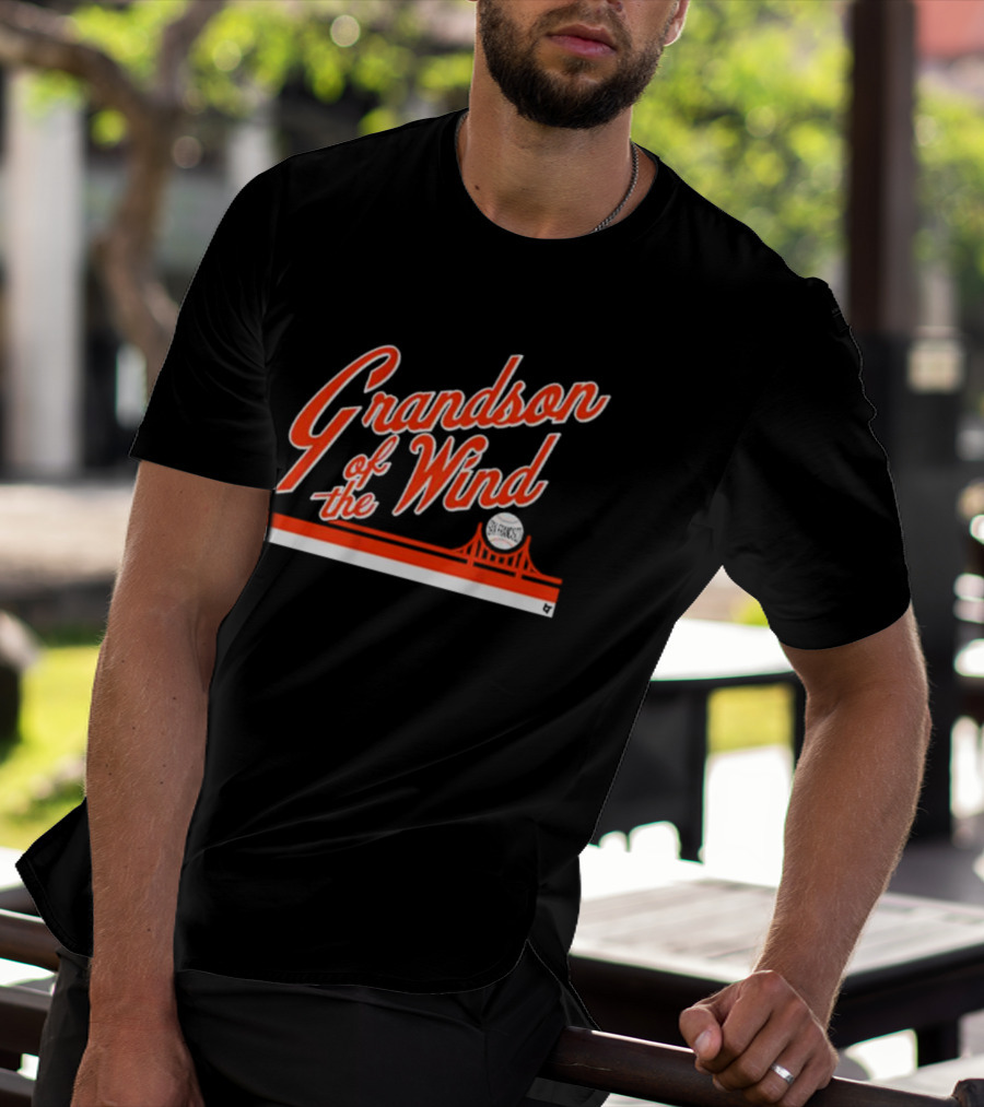 Grandson Of The Wind San Francisco Bridge Skyline T-Shirt