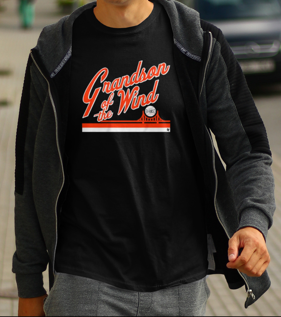 Grandson Of The Wind San Francisco Bridge Skyline T-Shirt