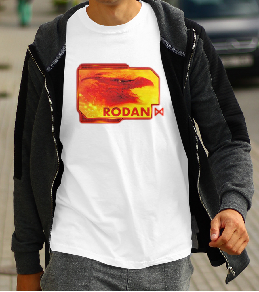 Rodan Monsters Titan Tactical Science Division Fiery Creature Profile T-Shirt