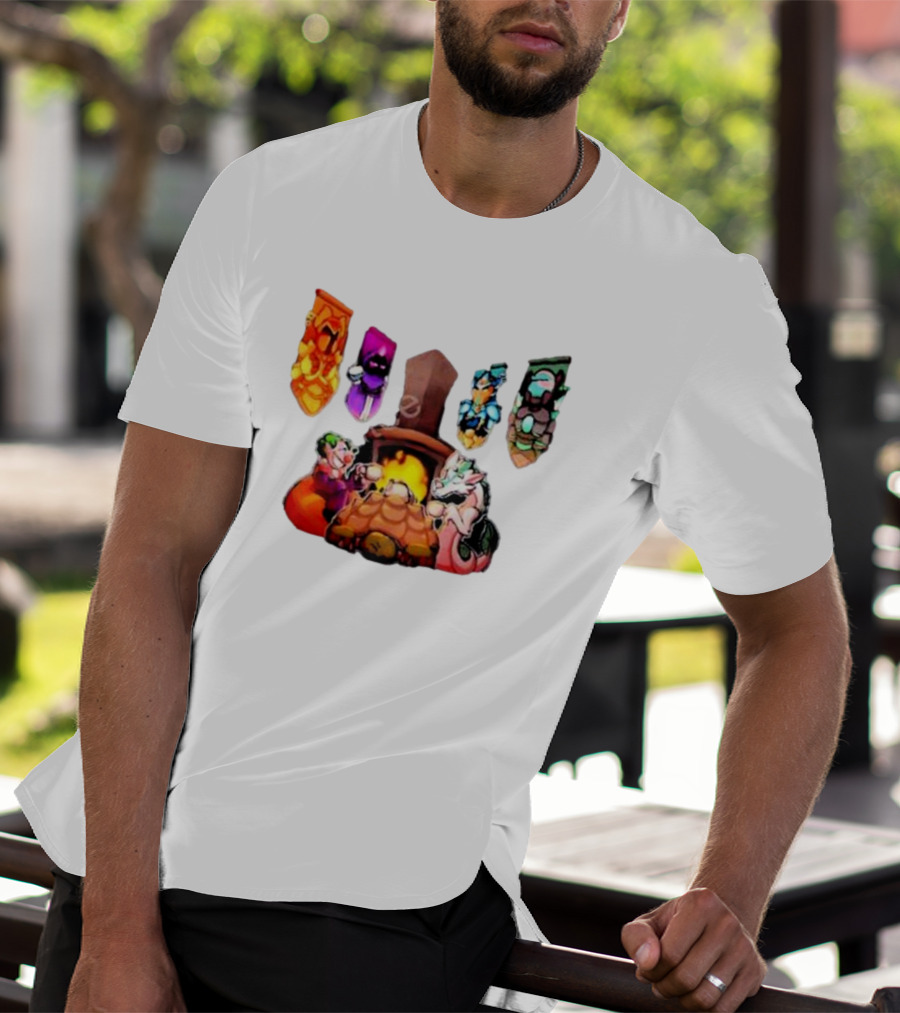 Terraria Banners Campfire Cozy Gaming Session T-Shirt