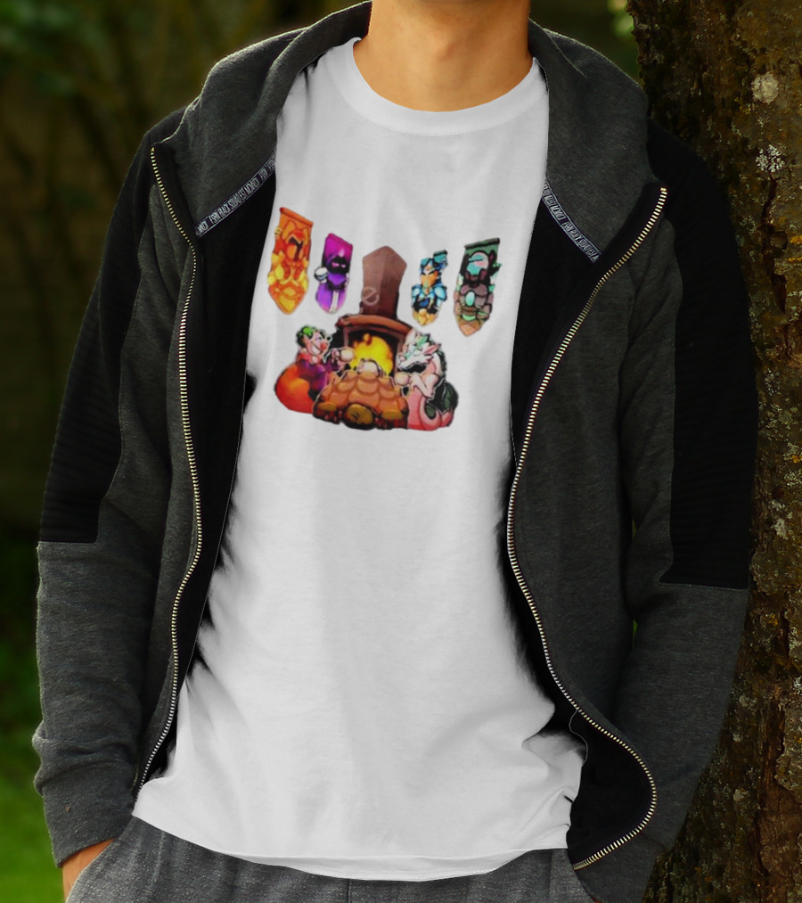 Terraria Banners Campfire Cozy Gaming Session T-Shirt