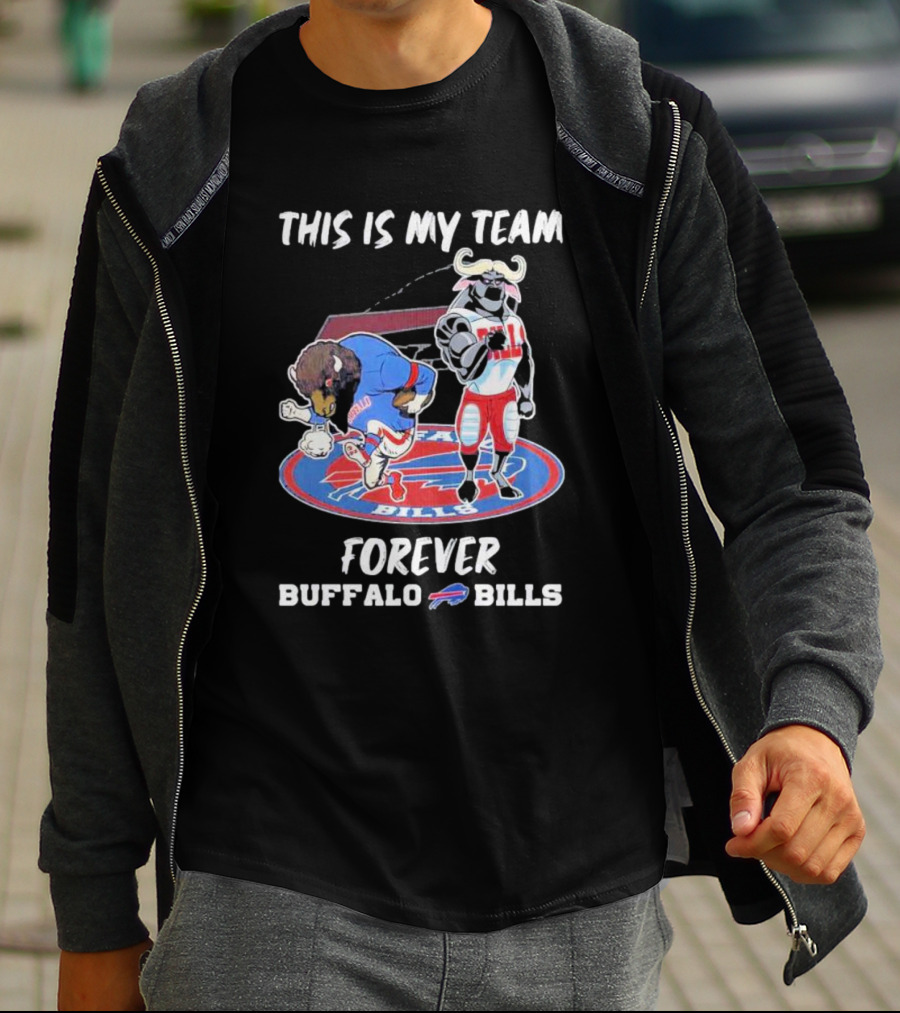 This Is My Team Forever Buffalo Bills Mascots On T-Shirt