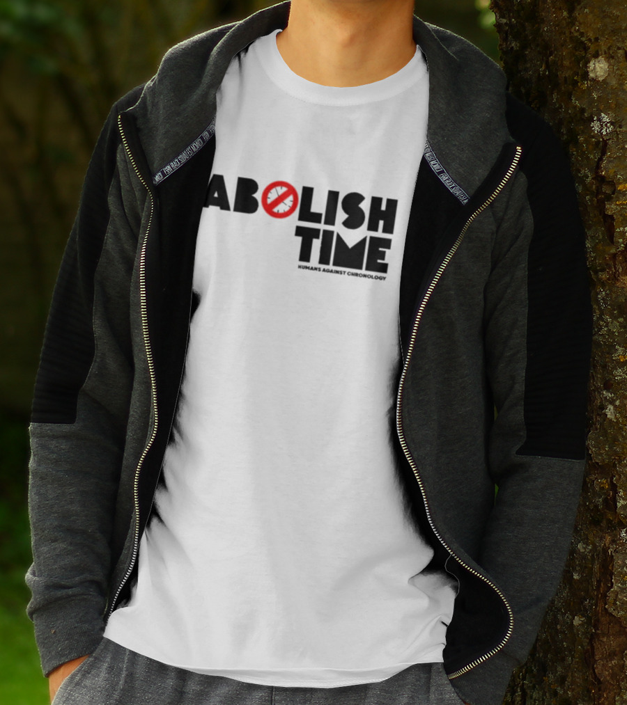 Abolish Time Symbol With Humans Against Chronology T-Shirt