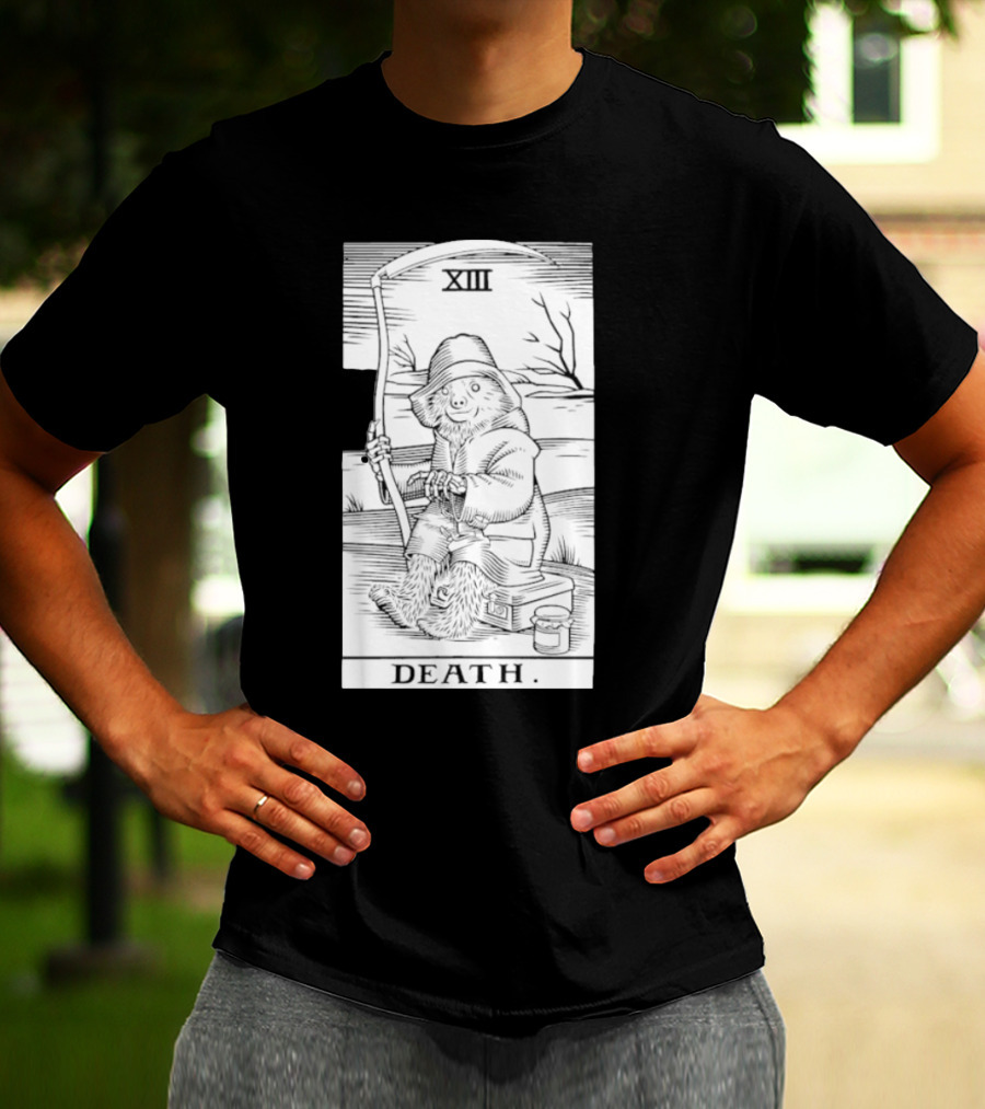Bear XIII Death Tarot Card Sitting With Scythe T-Shirt