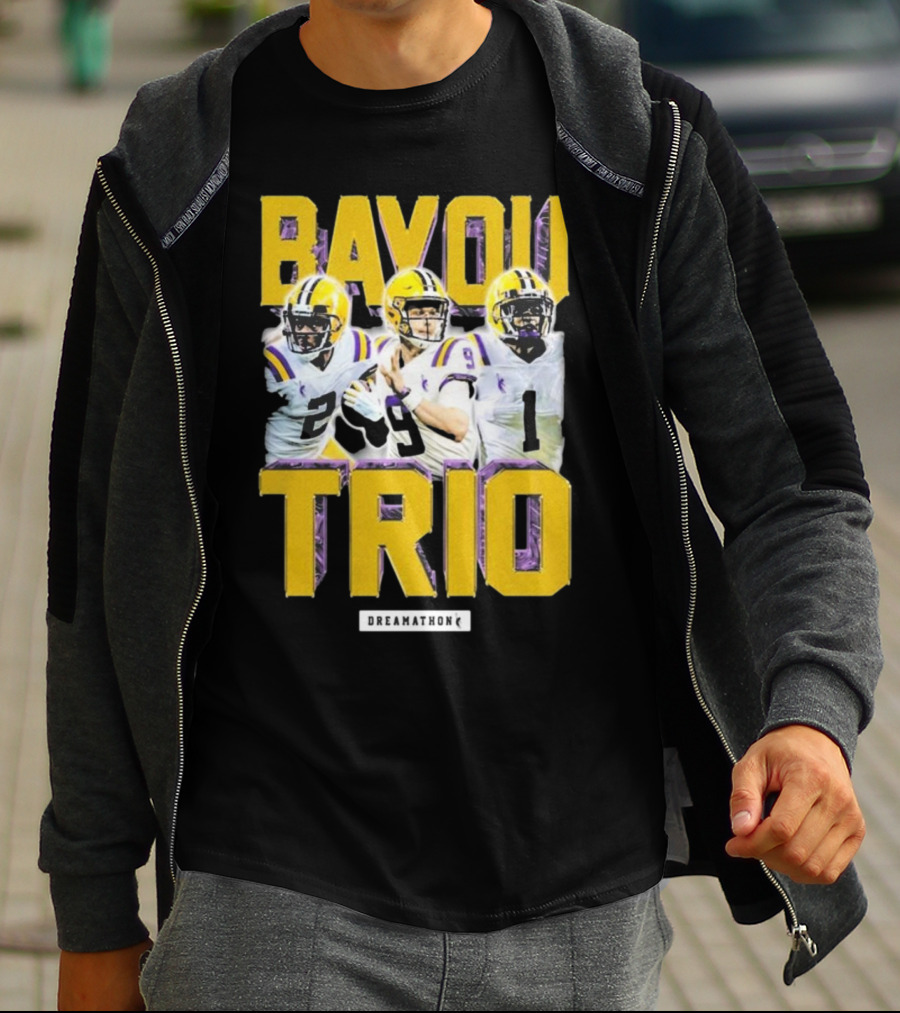 Bayou Trio Dreamathon Justin Jefferson Joe Burrow Ja'Marr Chase T-Shirt