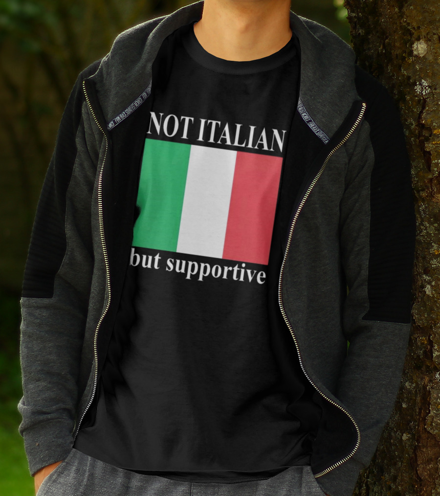 Not Italian But Supportive Flag Colors T-Shirt