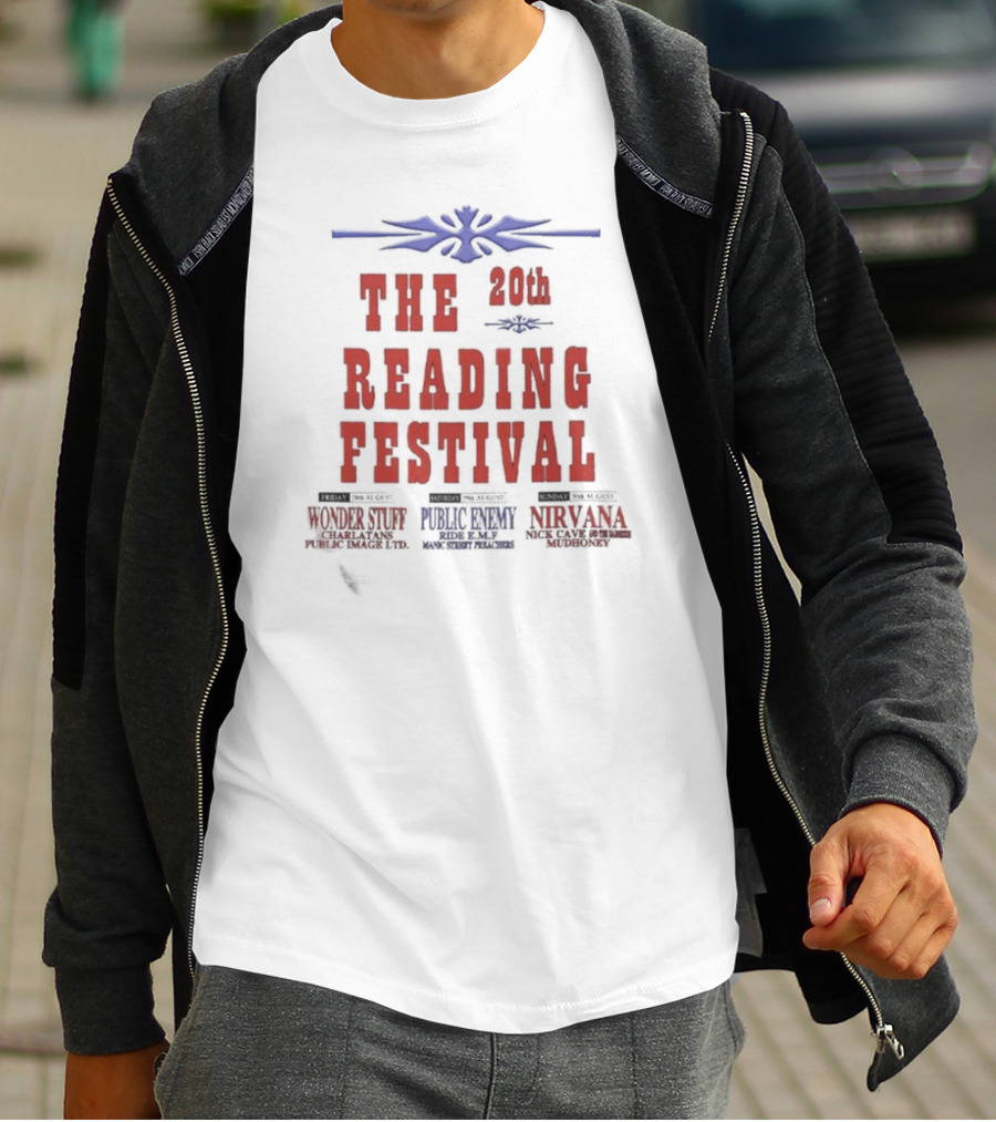 20th The Reading Festival 1992 Nirvana Public Enemy Wonder Stuff T-Shirt