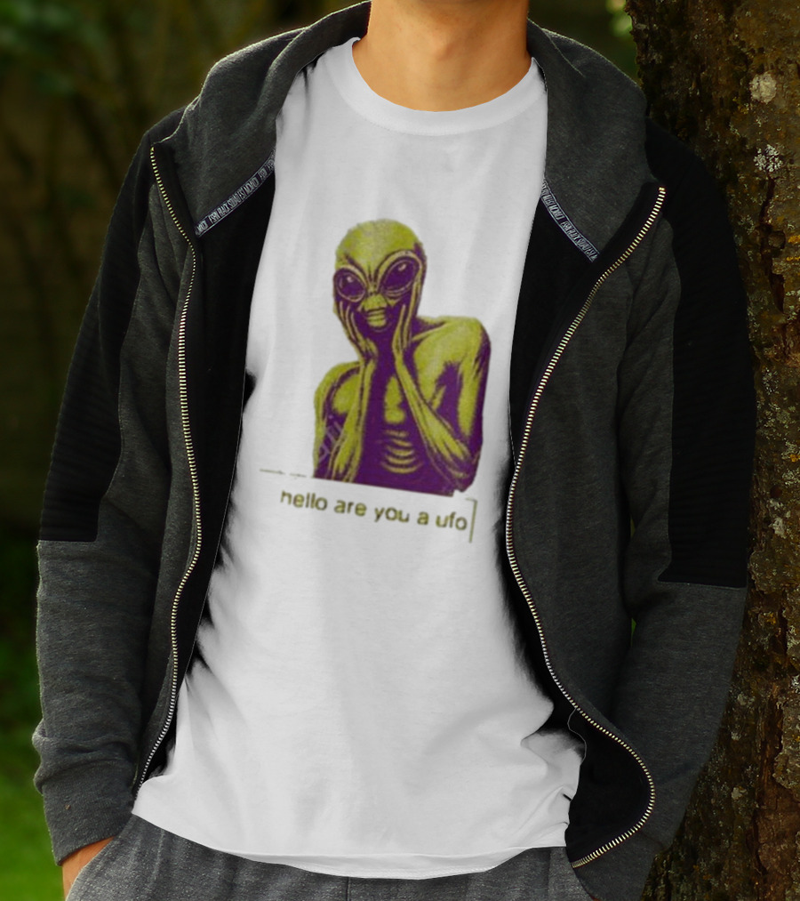 Dogecore Alien Hello Are You A UFO T-Shirt