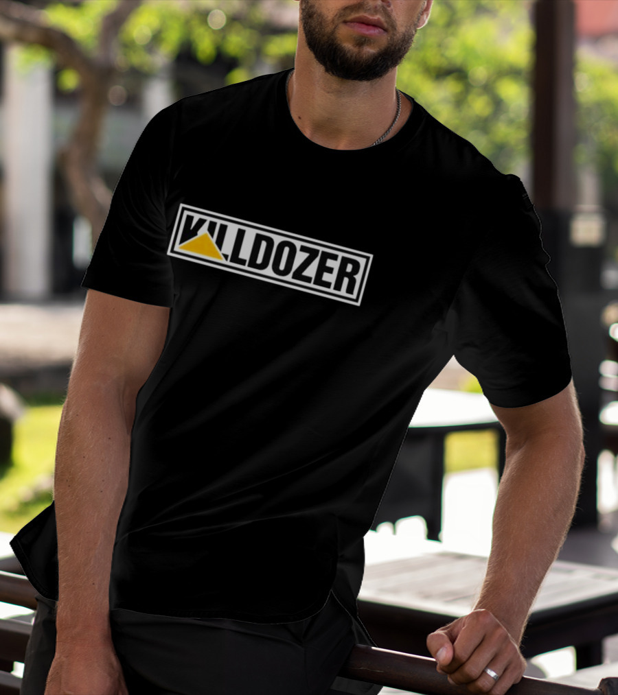 Killdozer Iconic Yellow Bulldozer Triangle T-Shirt