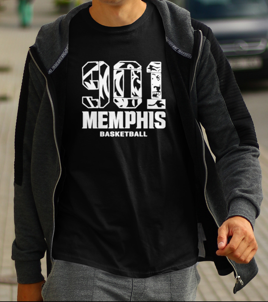 901 Memphis Basketball Wear Blue Out T-Shirt