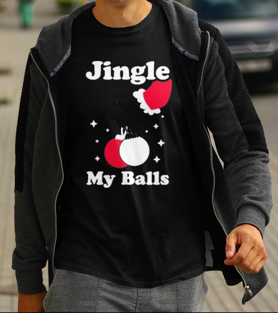Jingle My Balls Christmas Santa Hat Ornaments T-Shirt