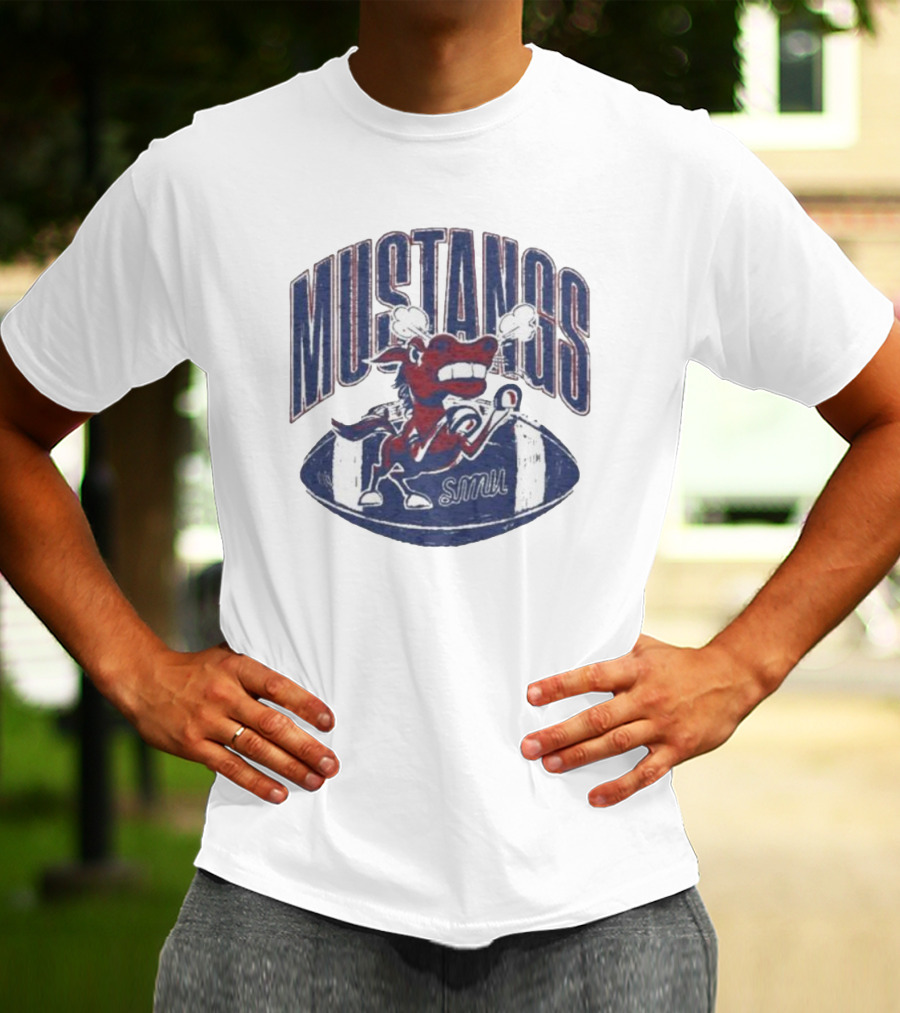 SMU Mustangs Football Angry Mustang T-Shirt