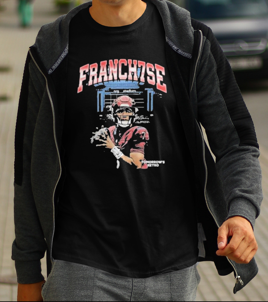 FRANCH7SE Tomorrow's Retro Quarterback Stadium T-Shirt