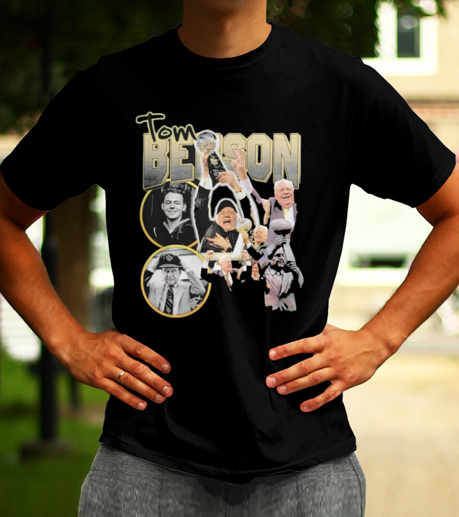 Tom Benson Legacy Celebration With Iconic Trophy Moments T-Shirt