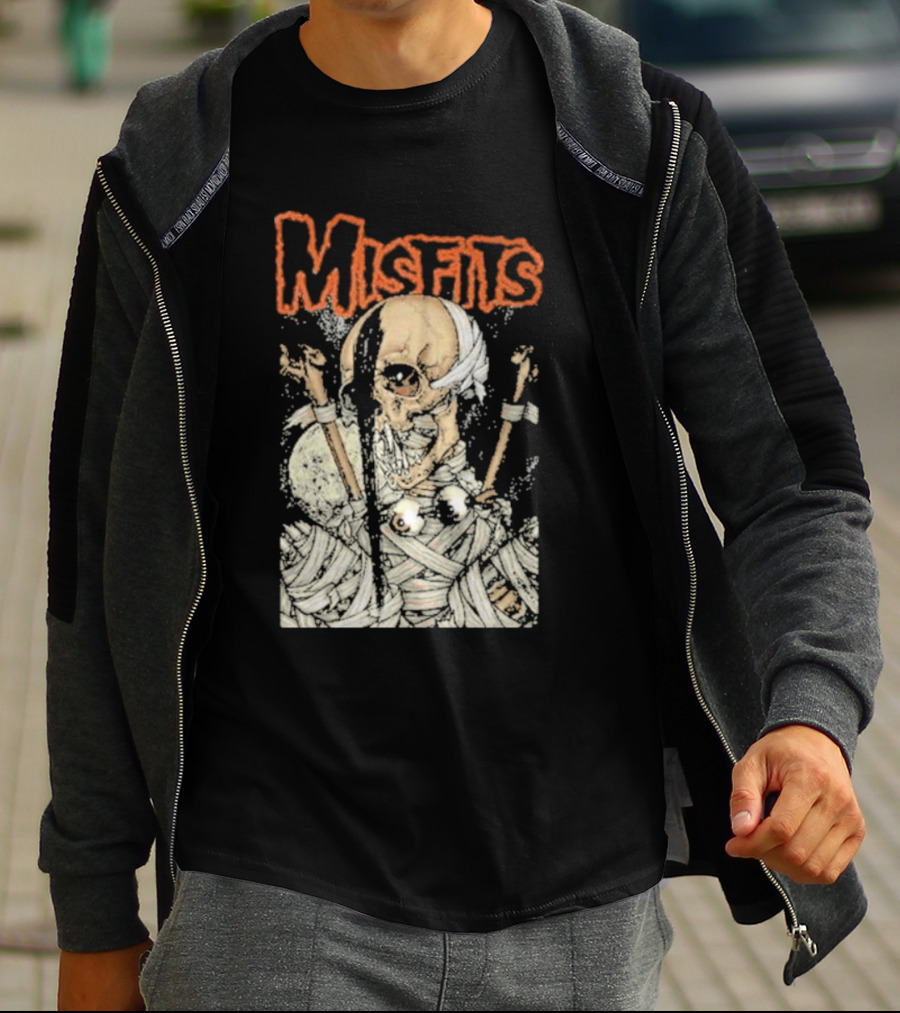 Misfits Pushead Vampire Skeleton Mummy Wrappings T-Shirt