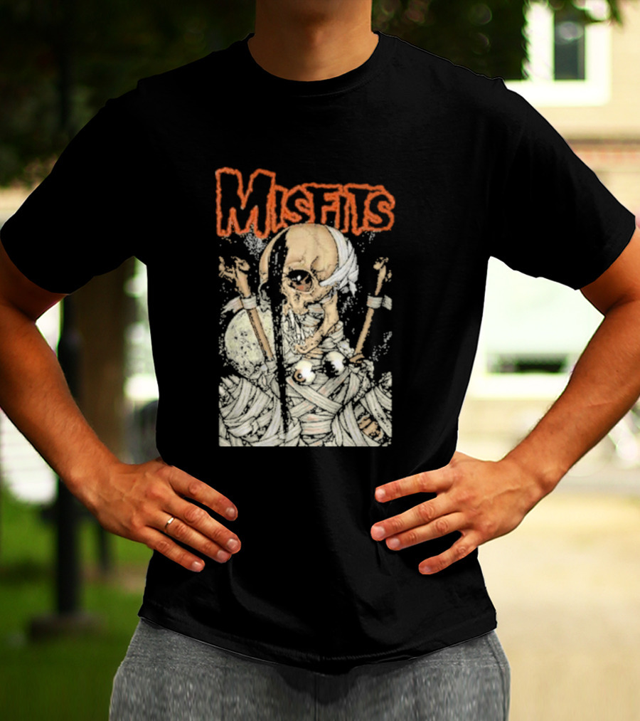 Misfits Pushead Vampire Skeleton Mummy Wrappings T-Shirt
