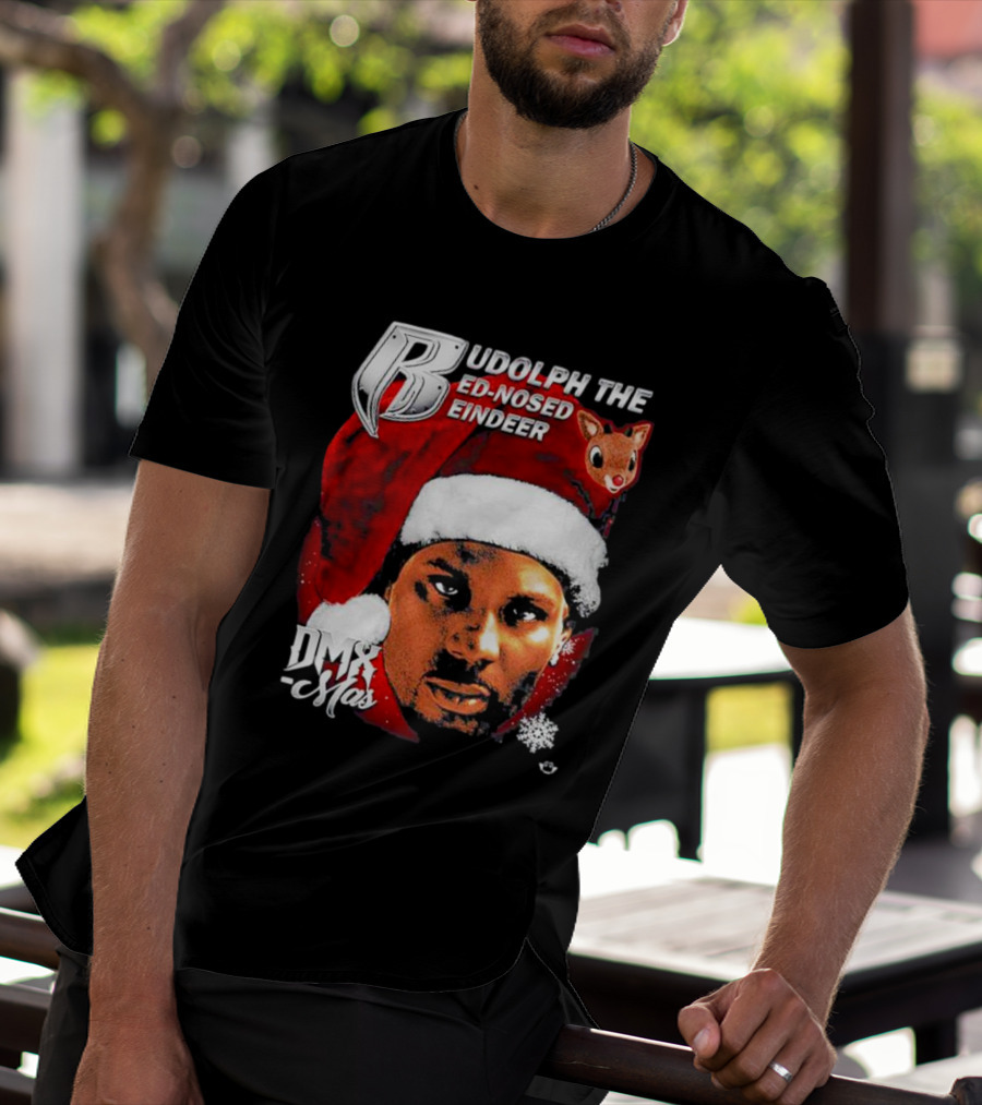 Rudolph The Red-nosed Reindeer DMX-Mas Santa Hat Christmas T-Shirt