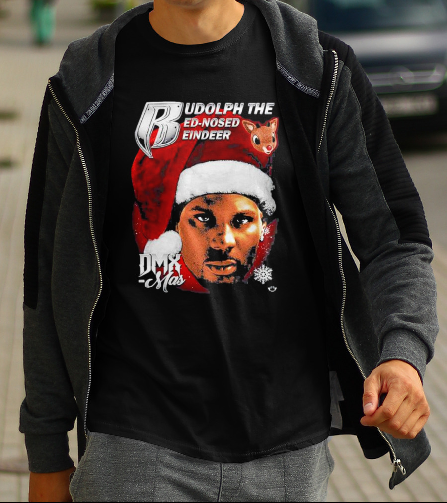 Rudolph The Red-nosed Reindeer DMX-Mas Santa Hat Christmas T-Shirt