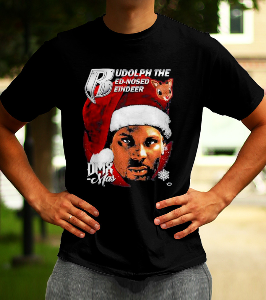 Rudolph The Red-nosed Reindeer DMX-Mas Santa Hat Christmas T-Shirt