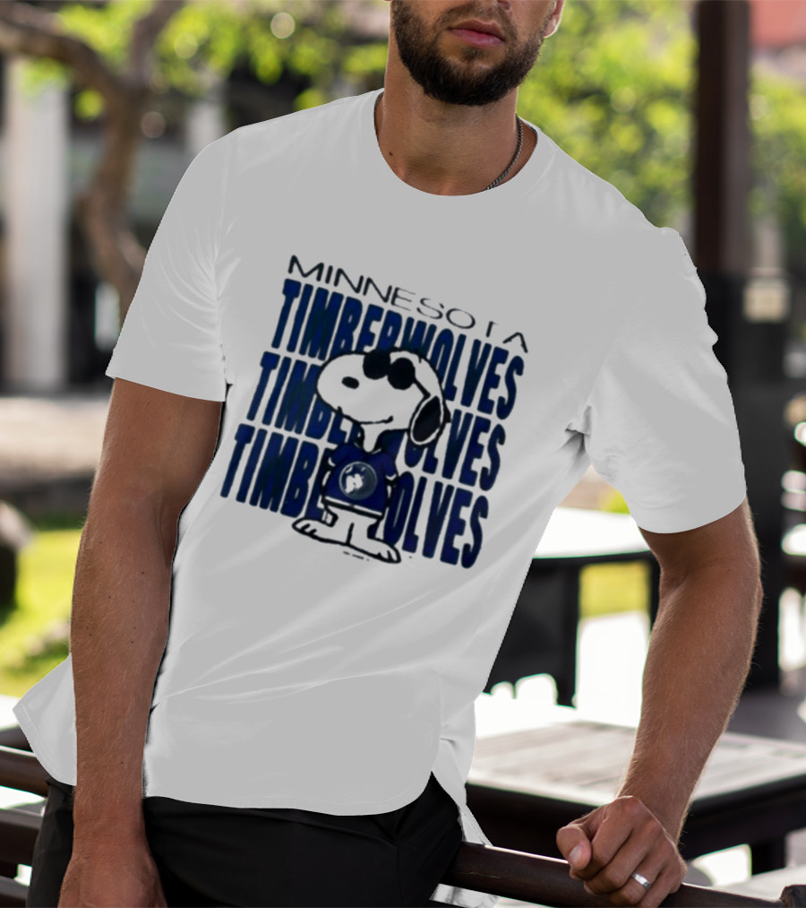 Snoopy Minnesota Timberwolves Shirt Collaboration T-Shirt