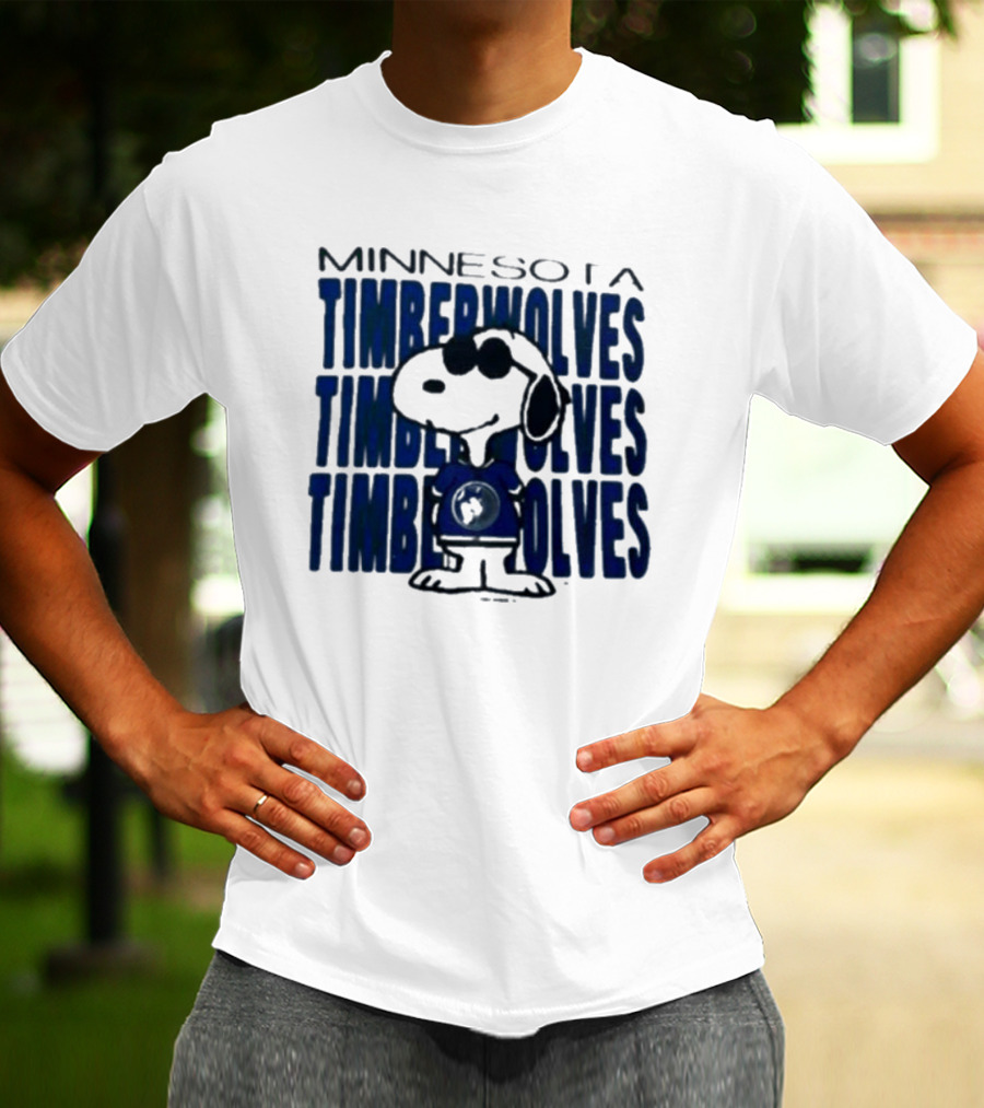 Snoopy Minnesota Timberwolves Shirt Collaboration T-Shirt